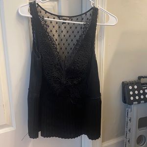 Like new express lace black top size small